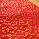 Brocade Table Runner Christmas Holiday Collection Glittery Candy Canes Red