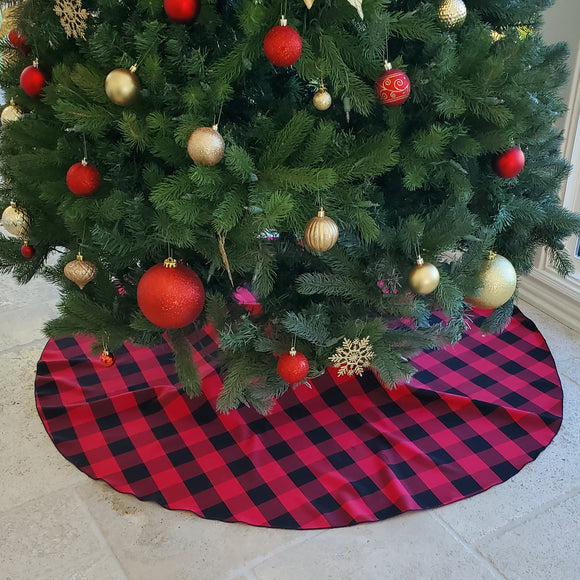Buffalo Checkered Tree Skirt Christmas Decoration 58