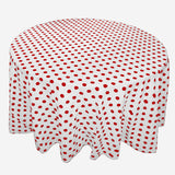 Cotton Polka Dots Round Tablecloth for Wedding/Bridal Shower, Birthdays, Special Events
