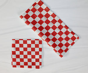 Cotton Racecar Checkerboard Napkins 18"X18"