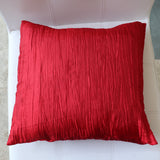 Crushed Taffeta Decorative Throw Pillow/Sham Cushion Cover Red