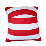 Cotton 2 Inch Stripe Decorative Throw Pillow/Sham Cushion Cover Red & White