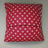 Cotton Stars Print Decorative Throw Pillow/Sham Cushion Cover Red