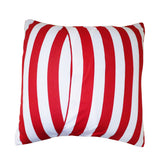 Cotton 1 Inch Stripe Decorative Throw Pillow/Sham Cushion Cover Red and White