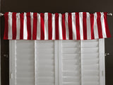 Cotton Window Valance Stripe Print 58 Inch Wide / 2 Inch Stripe - Red