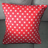Cotton Stars Print Decorative Throw Pillow/Sham Cushion Cover Red