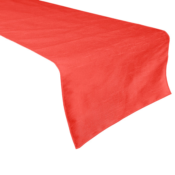 Faux Silk Dupioni Table Runner Red