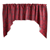 Jacquard Fancy Floral Damask Swag Window Valance 54" Wide / 36" Tall