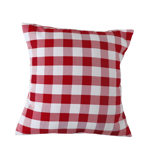 Gingham Checkered Decorative Throw Pillow/Sham Cushion Cover Red & White