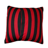 Cotton 1 Inch Stripe Decorative Throw Pillow/Sham Cushion Cover Red and Black