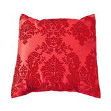 Flocked Damask Decorative Throw Pillow/Sham Cushion Cover Red on Red