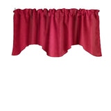 Stretch Velvet Solid Scalloped Window Valance 58" Wide / 20" Tall