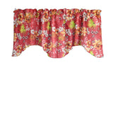 Scalloped Valance Cotton Floral Hawaiian Tropical Print 58" Wide / 20" Tall