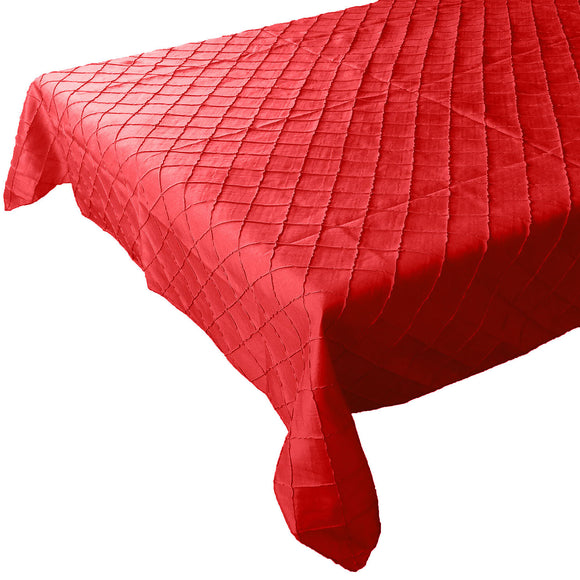 Pintuck Taffeta Tablecloth Red