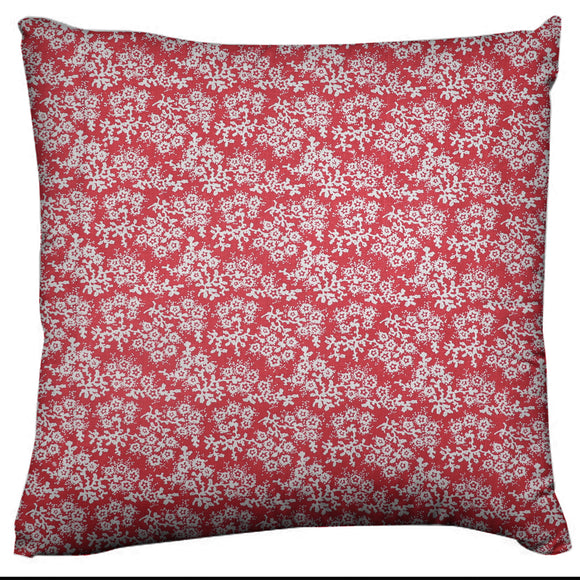 Botanic Flower Pattern Floral Print Decorative Cotton Throw Pillow/Sham Cushion Cover Red