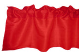 Faux Silk Dupioni Window Valance 56 Inch Wide - Red