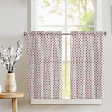 Cotton Small Dots Print Café Tier Curtains Window Treatment Kitchen Home Décor