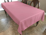 Polyester Poplin Gaberdine Durable Tablecloth Solid - Rose Pink