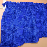 Rosette Floral Pop Up Flower Window Valance 54 Inch Wide Royal Blue