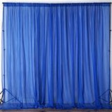 Sheer Chiffon Curtain Panel 58 Inch Wide Window Treatment Royal Blue