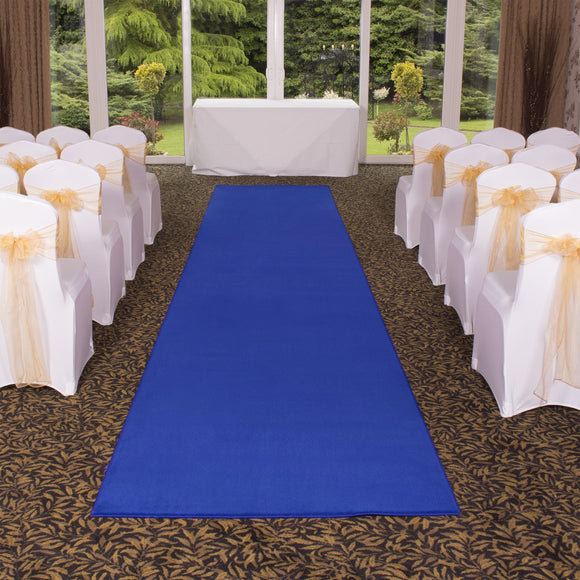 Felt Aisle Runner for Wedding Runway and VIP Events Solid Royal Blue