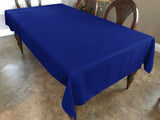 Polyester Poplin Gaberdine Durable Tablecloth Solid - Royal Blue