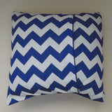 Cotton Chevron Decorative Throw Pillow/Sham Cushion Cover Royal Blue