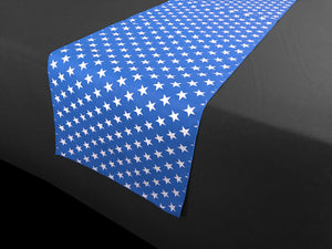 Cotton Print Table Runner Stars - Blue