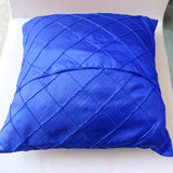 Pintuck Taffeta Decorative Throw Pillow/Sham Cushion Cover Royal Blue