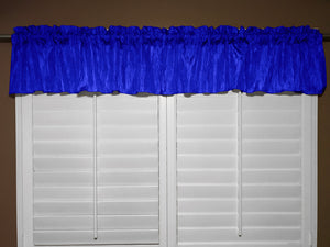Crinkle Taffeta Window Valance 52" Wide Royal Blue