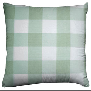Buffalo Checkered Decorative Throw Pillow/Sham Cushion Cover Sage and White