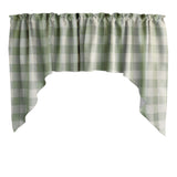 Buffalo Check Poplin Swag Window Valance 72" Wide / 36" Tall