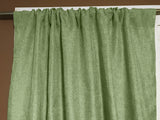 Faux Burlap Texture Polyester Solid Single Curtain Panel 58 Inch Wide - Sage