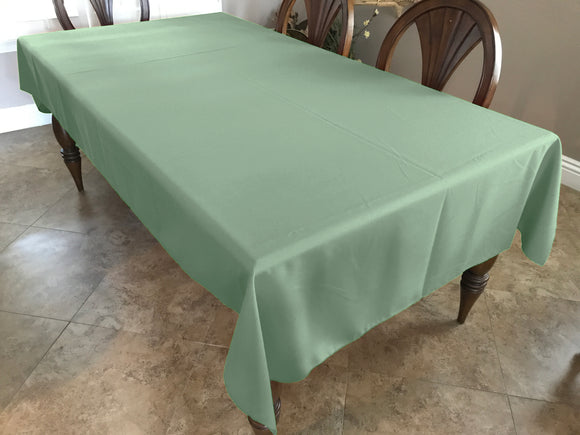 Polyester Poplin Gaberdine Durable Tablecloth Solid Sage