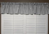 Faux Burlap Window Valance 58" Wide Solid Silver