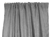 Faux Burlap Texture Polyester Solid Single Curtain Panel 58 Inch Wide - Silver