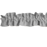 Solid Poplin Curtain Valance Sleeve Topper - Silver