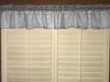 Sheer Organza Window Valance 58" Wide - Solid Silver
