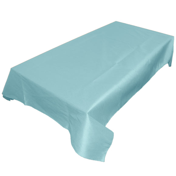 Faux Silk Dupioni Tablecloth Sky Blue