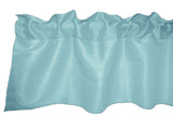 Faux Silk Dupioni Window Valance 56 Inch Wide - Sky Blue