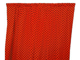 Cotton Curtain Polka Dots Print 58 Inch Wide / Small Dots - Black on Red