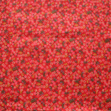 Cotton Curtain Floral Print Small Flowers Allover 58 Inch Wide - Red