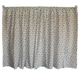Cotton Curtain Floral Print 58 Inch Wide Tiny Flower Dots Blue