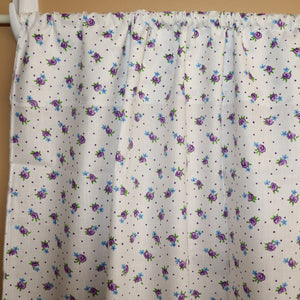 Cotton Curtain Floral Print 58 Inch Wide Tiny Flower Dots - Purple