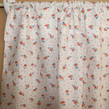 Cotton Curtain Floral Print 58 Inch Wide Tiny Flower Dots Red