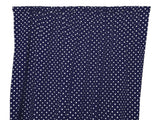 Cotton Curtain Polka Dots Print 58 Inch Wide / Small Dots - White on Navy