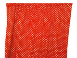 Cotton Curtain Polka Dots Print 58 Inch Wide / Small Dots White on Red