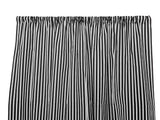 Cotton Curtain Stripe Print 58 Inch Wide / Half Inch Stripe - Black and White