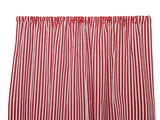 Cotton Curtain Stripe Print 58 Inch Wide / Half Inch Stripe - Red and White