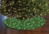 Heavy Brocade Shiny Snowflakes Holiday Tree Skirt Christmas Decoration 56" Round Large Skirt